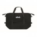 Bolsa para viaje de RPET con correa ajustable y soporte trolley color negro vista principal