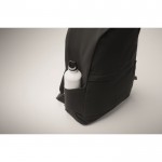 Mochila para portátil de materiales reciclados y soporte trolley 15'' color negro vista fotografía septima vista