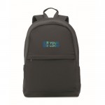 Mochila para portátil de materiales reciclados y soporte trolley 15'' color negro vista de impresión