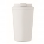 Vaso de doble pared hecho de maíz con capacidad de 350ml color blanco cuarta vista