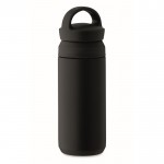 Botella termo pequeña de acero inoxidable anti fugas con asa 320ml color negro