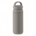 Botella termo pequeña de acero inoxidable anti fugas con asa 320ml color gris oscuro