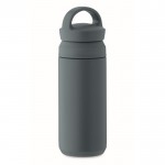 Botella termo pequeña de acero inoxidable anti fugas con asa 320ml color negro mate