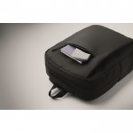 Mochila RPET con compartimientos para portátil y tableta 10'' y 15'' color negro vista fotografía sexta vista