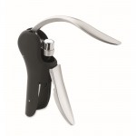 Sacacorchos personalizable semi automático con acabado engomado color negro