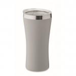 Vaso térmico de acero inoxidable reciclado y tapa transparente 160ml color gris