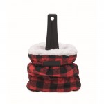 Rascador de hielo con forro de guante acolchado de sherpa color rojo quinta vista