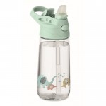 Botella de tritan infantil con pajita y anti fugas 450ml color verde menta segunda vista