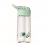 Botella de tritan infantil con pajita y anti fugas 450ml color verde menta sexta vista