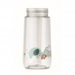 Botella de tritan infantil con pajita y anti fugas 450ml color verde menta
