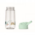 Botella de tritan infantil con pajita y anti fugas 450ml color verde menta decima vista