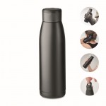 Botella de acero inoxidable reciclado con cambio de temperatura 400ml color negro