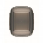 Fiambrera de acero inoxidable reciclado con separador 1.5L color gris transparente tercera vista