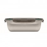 Fiambrera de acero inoxidable reciclado con separador 1.5L color gris transparente septima vista