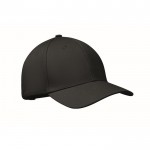 Gorra de algodón con cierre ajustable de hebilla de acero 280 g/m2 color negro