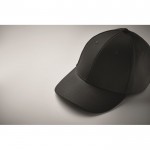 Gorra de algodón con cierre ajustable de hebilla de acero 280 g/m2 color negro vista fotografía segunda vista