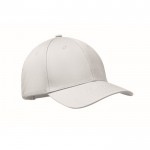 Gorra de algodón con cierre ajustable de hebilla de acero 280 g/m2 color blanco