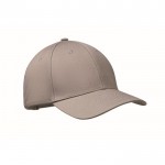 Gorra de algodón con cierre ajustable de hebilla de acero 280 g/m2 color gris
