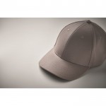 Gorra de algodón con cierre ajustable de hebilla de acero 280 g/m2 color gris vista fotografía segunda vista