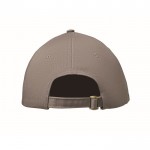 Gorra de algodón con cierre ajustable de hebilla de acero 280 g/m2 color gris quinta vista