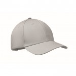 Gorra de algodón con cierre ajustable de hebilla de acero 280 g/m2 color plateado