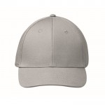 Gorra de algodón con cierre ajustable de hebilla de acero 280 g/m2 color plateado cuarta vista