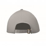Gorra de algodón con cierre ajustable de hebilla de acero 280 g/m2 color plateado quinta vista