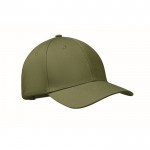 Gorra de algodón con cierre ajustable de hebilla de acero 280 g/m2 color verde militar
