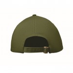 Gorra de algodón con cierre ajustable de hebilla de acero 280 g/m2 color verde militar quinta vista