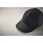 Gorra de algodón con cierre ajustable de hebilla de acero 280 g/m2 color azul marino vista fotografía segunda vista