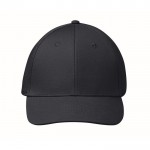 Gorra de algodón con cierre ajustable de hebilla de acero 280 g/m2 color azul marino cuarta vista