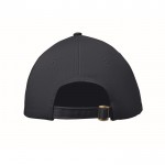 Gorra de algodón con cierre ajustable de hebilla de acero 280 g/m2 color azul marino quinta vista