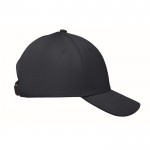 Gorra de algodón con cierre ajustable de hebilla de acero 280 g/m2 color azul marino sexta vista