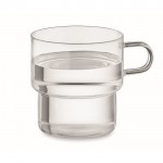 Taza hecha totalmente de borosilicato con diseño apilable 300ml color transparente segunda vista
