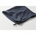 Braga de cuello de forro polar ajustable de talla única color azul marino vista fotografía tercera vista