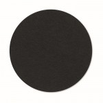 Posavasos en forma de circulo hecho de fieltro reciclado color negro segunda vista