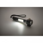 Linterna con martillo y cortador para emergencias con luz COB color negro vista fotografía sexta vista