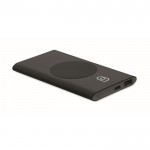 Cargador inalámbrico rectangular de aluminio reciclado 5.000 mAh color negro vista principal