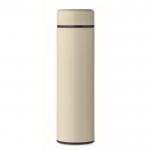 Botella termo de acero inoxidable reciclado con capacidad de 420ml color blanco roto quinta vista