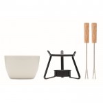 Juego pequeño de fondue de chocolate para 2 personas 240ml color blanco segunda vista