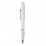 Bolígrafo que incluye kit de limpieza para auriculares tinta azul color blanco sexta vista