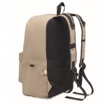 Mochila para portátil de algodón reciclado en colores clásicos 15'' color arena segunda vista