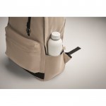 Mochila para portátil de algodón reciclado en colores clásicos 15'' color arena vista fotografía septima vista