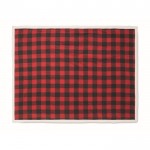 Manta de diseño cuadriculado de sherpa y poliéster 230g/m2 color rojo quinta vista
