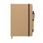 Libreta de cartón reciclado con bolígrafo de tinta azul A5 color negro