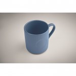 Taza de cerámica de color mate con un acabado en relieve 340ml color azul vista fotografía segunda vista