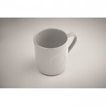Taza de cerámica de color mate con un acabado en relieve 340ml color blanco vista fotografía segunda vista