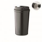 Vaso de doble pared anti fugas de acero inoxidable 450ml color negro