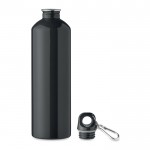 Botella antifugas de acero inoxidable reciclado de 750ml color negro