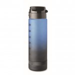 Botella antifugas de RPET con horario de consumo de agua 1L color azul octava vista